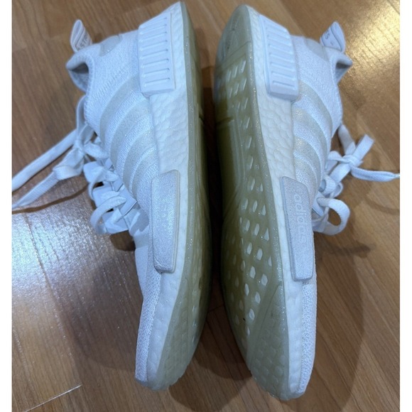 Adidas NMD R1 Shoes White Boost Sneakers Size 8.5 Mens Athletic Casual Running - Picture 6 of 7